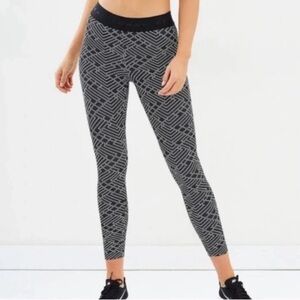 Koral Knockout Crop Leggings in Black White Vertex Logo Waistbsnd